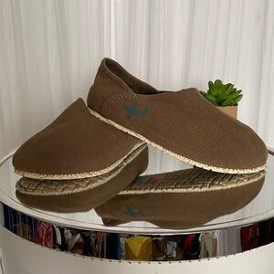 OTZ Cork Lite,  Tan/Brown Comfort Canvas Slip-On Shoes Size 7